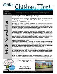 MCF Newsletter Vol 1 Apr 09